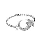 White Gold Crescent Bracelet (Demo)