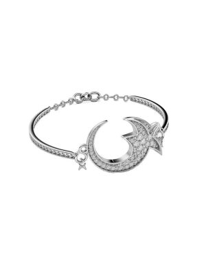 White Gold Crescent Bracelet (Demo)