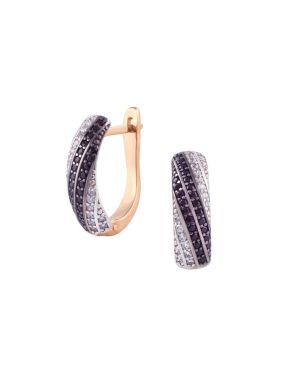 Gold Earrings With Amethysts (Demo)